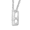 Thumbnail Image 1 of Diamond Initial P Necklace 1/20 ct tw Round 10K White Gold