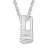Thumbnail Image 1 of Diamond Initial L Necklace 1/20 ct tw Round 10K White Gold