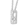 Thumbnail Image 2 of Diamond Initial J Necklace Round 10K White Gold