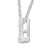 Thumbnail Image 1 of Diamond Initial I Necklace 1/20 ct tw Round 10K White Gold