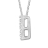 Thumbnail Image 1 of Diamond Initial H Necklace 1/20 ct tw Round 10K White Gold