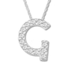 Thumbnail Image 0 of Diamond Initial G Necklace 1/20 ct tw Round 10K White Gold