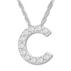 Thumbnail Image 0 of Diamond Initial C Necklace 1/20 ct tw Round 10K White Gold