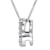 Thumbnail Image 2 of Diamond Initial C Necklace 1/20 ct tw Round 10K White Gold