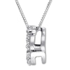 Thumbnail Image 1 of Diamond Initial C Necklace 1/20 ct tw Round 10K White Gold