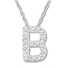 Thumbnail Image 0 of Diamond Initial B Necklace 1/20 ct tw Round 10K White Gold