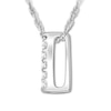 Thumbnail Image 1 of Diamond Initial A Necklace 1/20 ct tw Round 10K White Gold