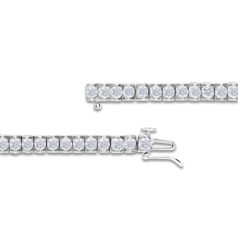 Main Image 3 of Diamond Tennis Bracelet 3 carats tw Round 14K White Gold