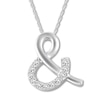 Thumbnail Image 0 of Diamond Ampersand Necklace 1/20 ct tw Round 14K White Gold