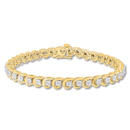 Diamond Bracelet 1/4 carat tw Round 10K Yellow Gold