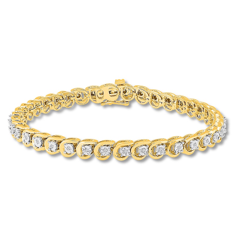 Main Image 1 of Diamond Bracelet 1/4 carat tw Round 10K Yellow Gold