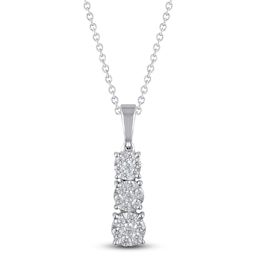 Diamond Necklace 1/4 ct tw 10K White Gold