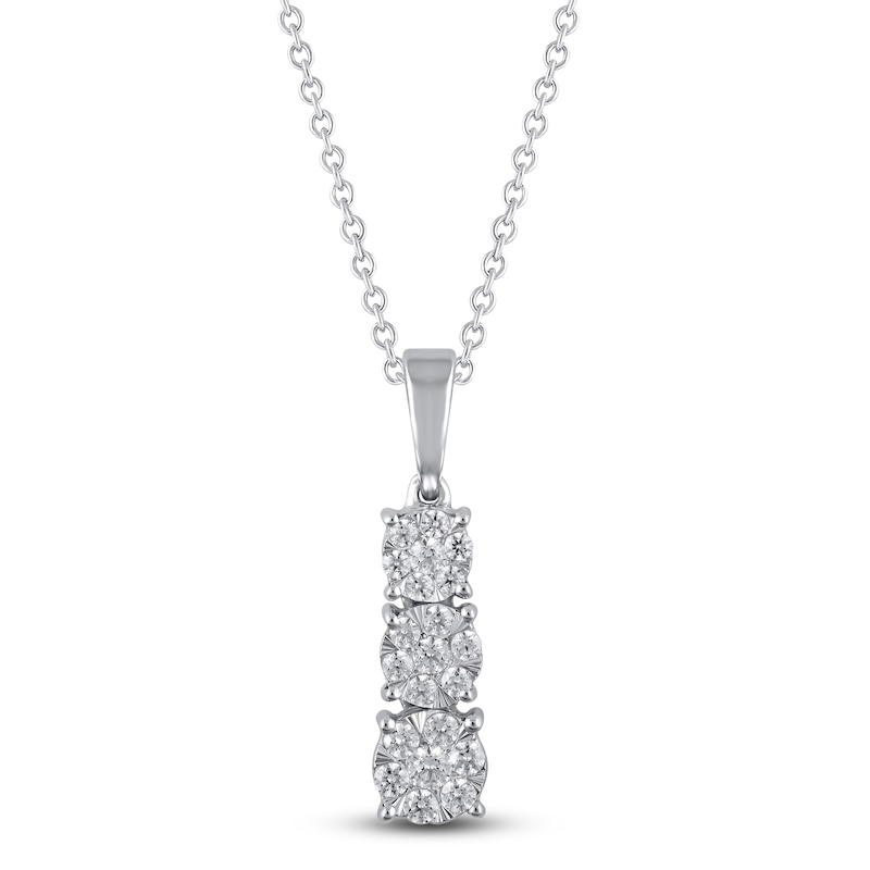 Diamond Necklace 1/4 ct tw 10K White Gold