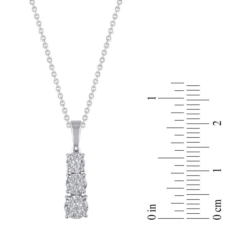 Diamond Necklace 1/4 ct tw 10K White Gold