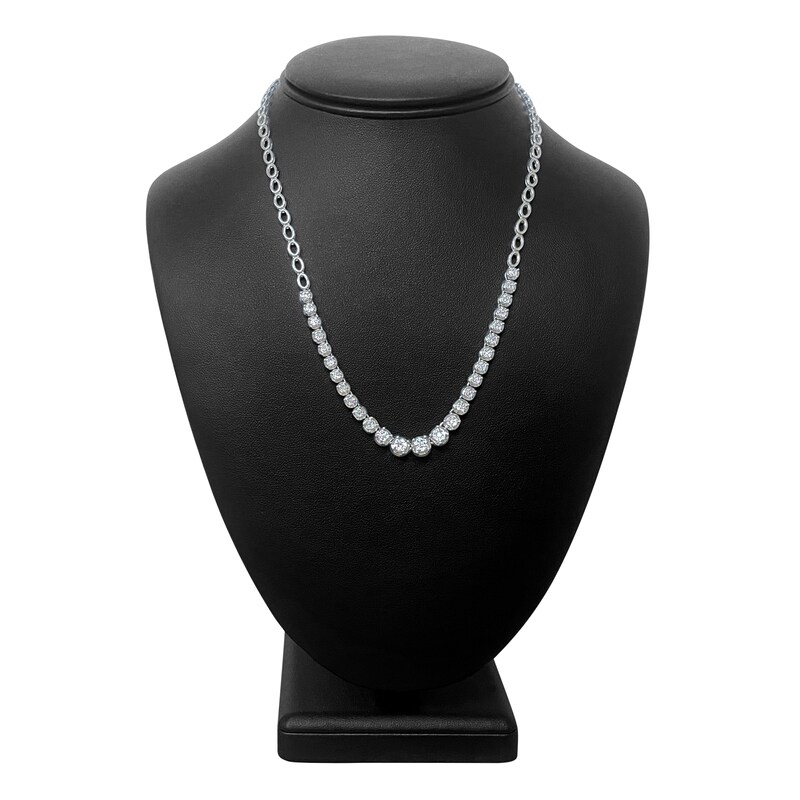 Main Image 2 of Diamond Choker Necklace 1 ct tw Round14K White Gold