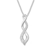 Thumbnail Image 0 of Diamond Swirl Necklace 3/8 ct tw Round 10K White Gold
