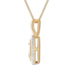 Thumbnail Image 2 of Diamond Necklace 1/5 ct tw Round-cut 10K Yellow Gold