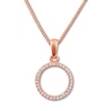 Thumbnail Image 0 of Diamond Circle Necklace 1/10 ct tw Round 10K Rose Gold
