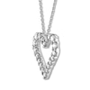 Thumbnail Image 1 of Diamond Heart Necklace 3/4 ct tw Round 14K White Gold