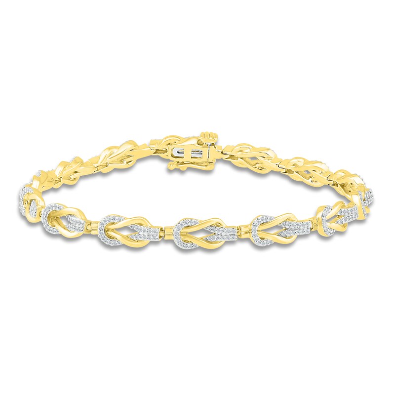 Diamond Knot Bracelet 5/8 ct tw Roundcut 10K Yellow Gold Jared