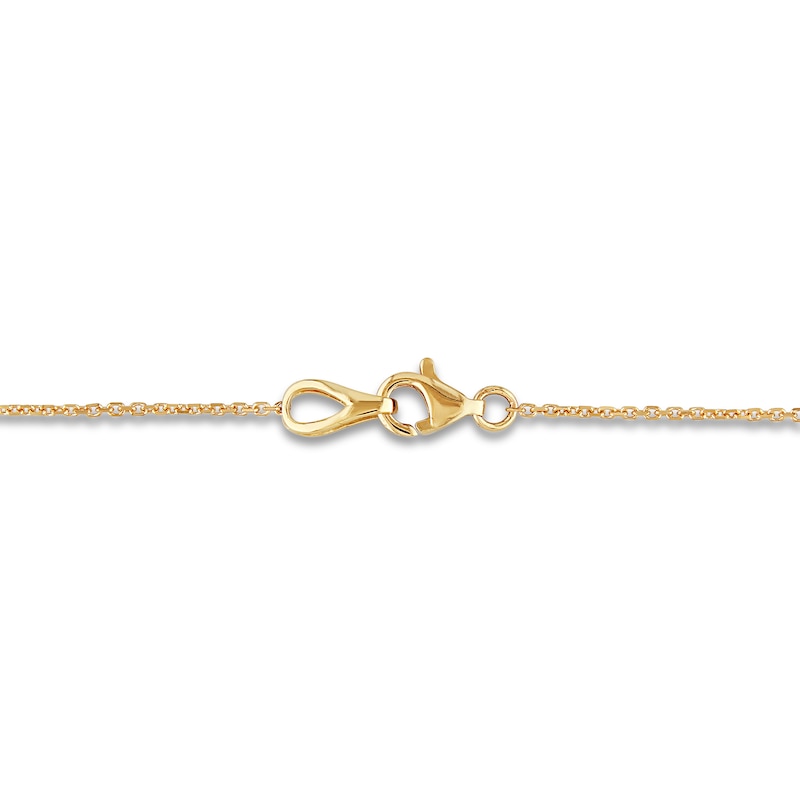 Main Image 2 of Diamond Station Necklace 1/4 carat tw Bezel-set 14K Yellow Gold