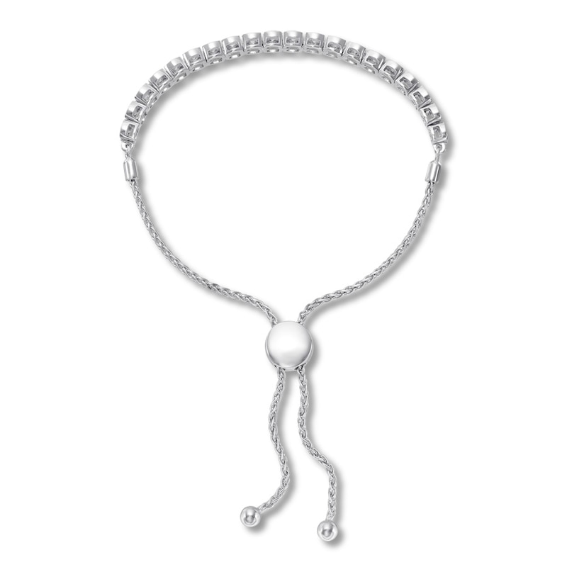 Main Image 3 of Diamond Bolo Bracelet 1 carat tw Round Sterling Silver