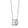 Thumbnail Image 4 of Diamond Necklace 1 ct tw Emerald-cut/Round 14K White Gold