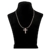 Thumbnail Image 4 of Diamond Cross Necklace 1/2 carat tw Round 10K Rose Gold