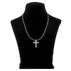 Thumbnail Image 3 of Diamond Cross Necklace 1/2 carat tw Round 10K Rose Gold