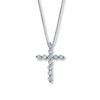 Thumbnail Image 0 of Diamond Cross Necklace 1/3 ct tw Round 14K White Gold