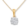 Thumbnail Image 1 of Diamond Necklace 1/2 ct tw 10K Two-Tone Gold