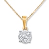 Thumbnail Image 0 of Diamond Necklace 1/2 ct tw 10K Two-Tone Gold