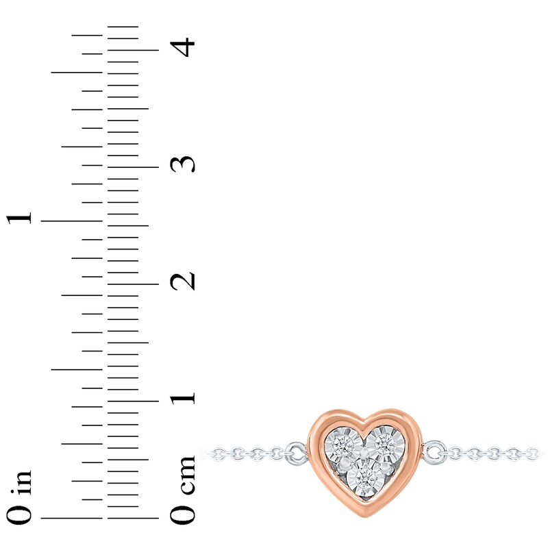 Diamond Heart Anklet 1 Ct Tw Sterling Silver 10k Gold Jared
