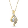 Thumbnail Image 0 of Diamond Necklace 1/6 ct tw 10K Two-Tone Gold