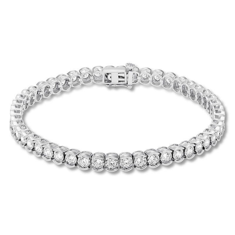 Main Image 1 of Diamond Bracelet 3 ct tw Round 14K White Gold