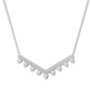 Thumbnail Image 0 of Diamond Chevron Necklace 1/4 ct tw Round 10K White Gold