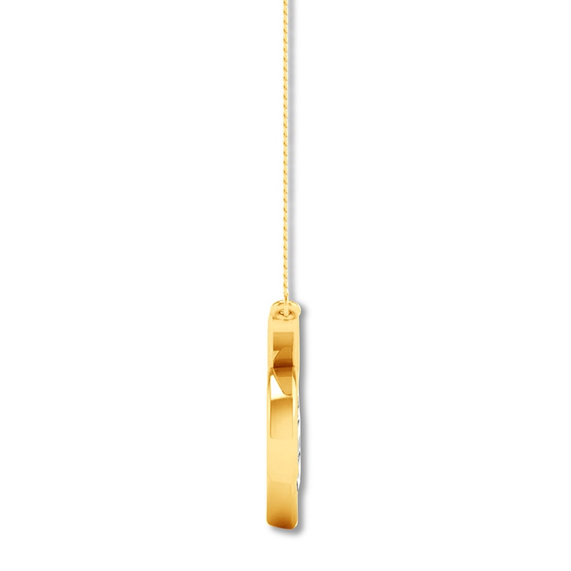 Diamond Bar Necklace 1/5 ct tw Marquise 10K Yellow Gold