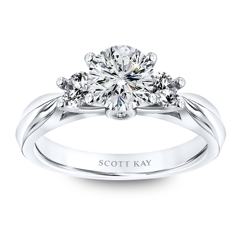 Scott Kay Ring Setting 1/3 ct tw Round-cut 14K White Gold