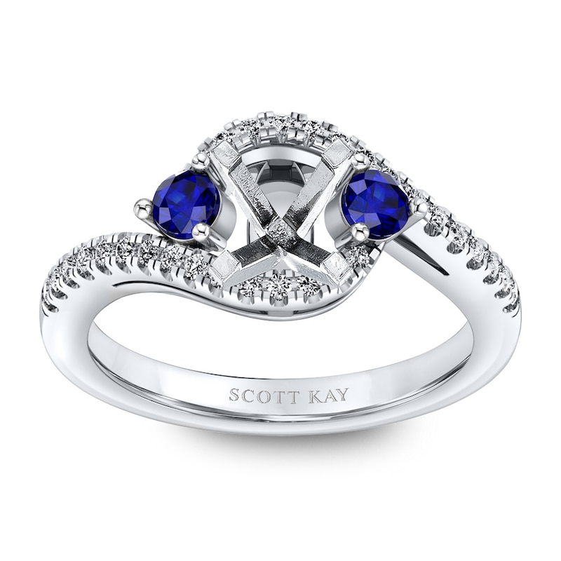 Main Image 1 of Scott Kay Diamond Ring Setting 1/5 ct tw 14K White Gold