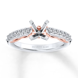Scott Kay Diamond Ring Setting 1/3 carat tw 14K Two-Tone Gold