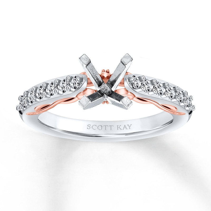 Main Image 1 of Scott Kay Diamond Ring Setting 1/3 carat tw 14K Two-Tone Gold