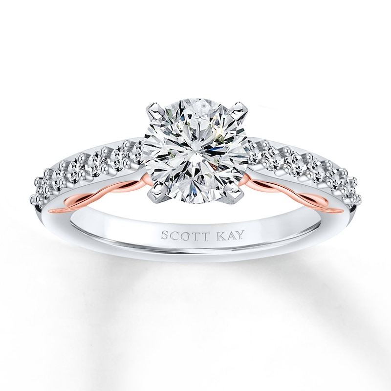 Main Image 3 of Scott Kay Diamond Ring Setting 1/3 carat tw 14K Two-Tone Gold