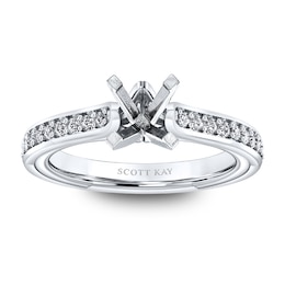 Scott Kay Ring Setting 1/3 ct tw Diamonds 14K White Gold