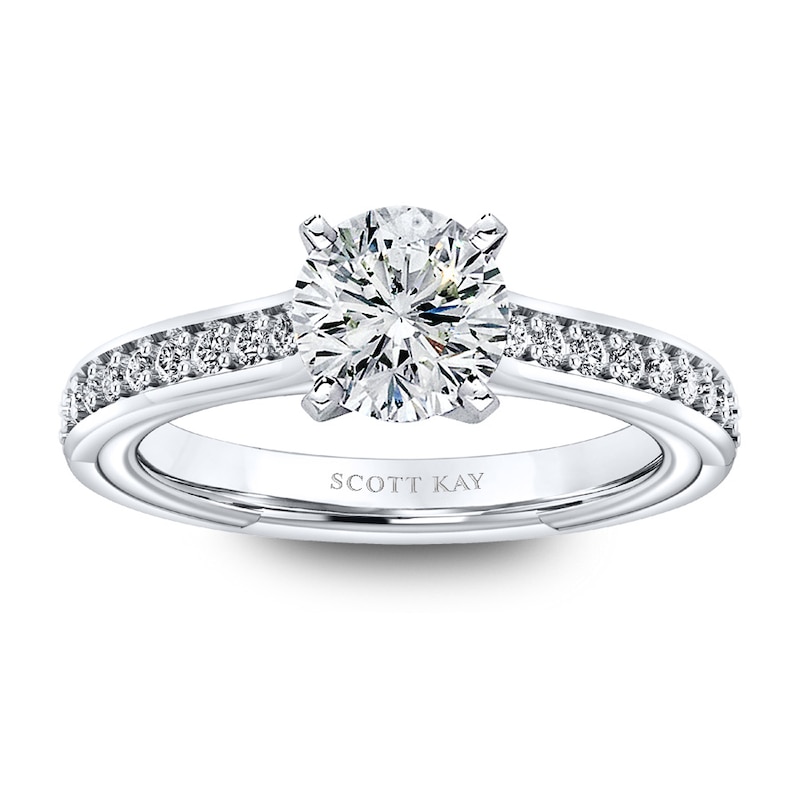 Main Image 3 of Scott Kay Ring Setting 1/3 ct tw Diamonds 14K White Gold