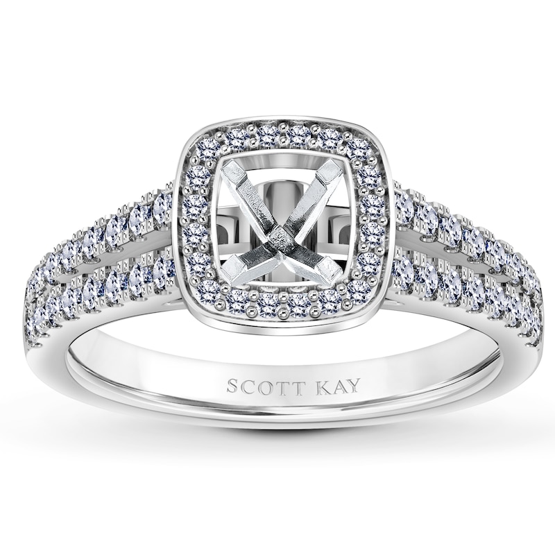 Main Image 1 of Scott Kay Ring Setting 3/8 ct tw Diamonds 14K White Gold
