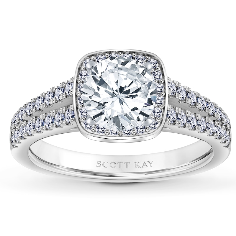 Main Image 3 of Scott Kay Ring Setting 3/8 ct tw Diamonds 14K White Gold