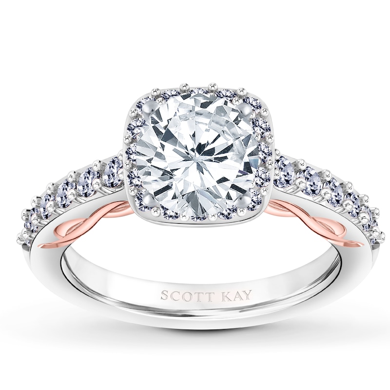 Main Image 3 of Scott Kay Ring Setting 1/2 ct tw Diamonds 14K Two-Tone Gold