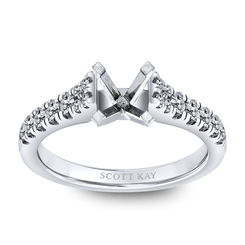 Scott Kay Ring Setting 1/3 ct tw Diamonds 14K White Gold