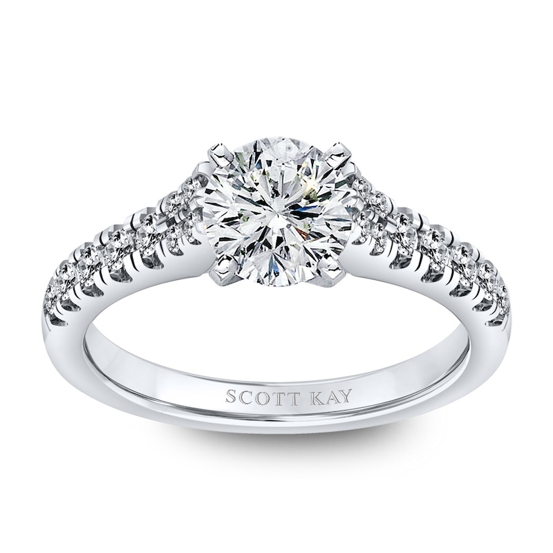 Scott Kay Ring Setting 1/3 ct tw Diamonds 14K White Gold