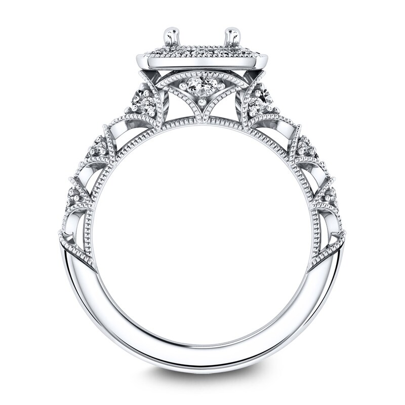 Scott Kay Bridal Ring Setting 1/2 ct tw Diamonds 14K White Gold